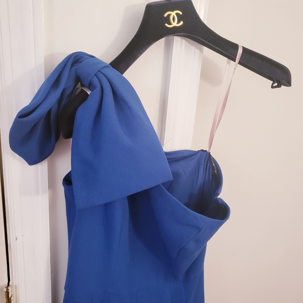 $198 NWT GAL MEETS GLAM Deep Blue Jumpsuit Dress - Picture 8 of 10
